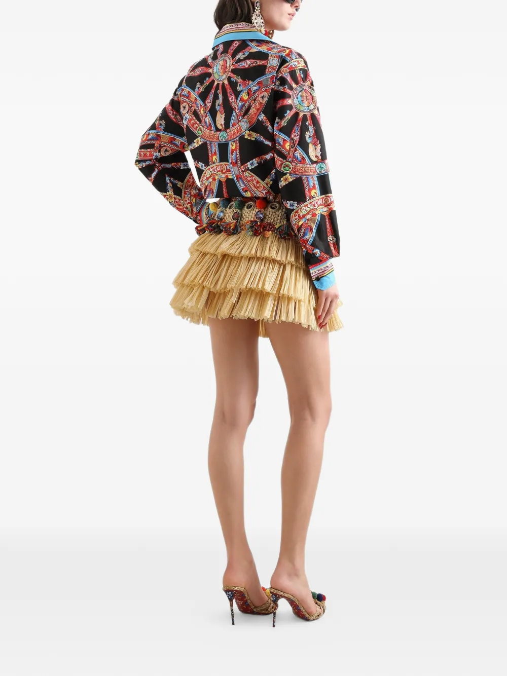 Dolce & Gabbana Popeline blouse met print Zwart