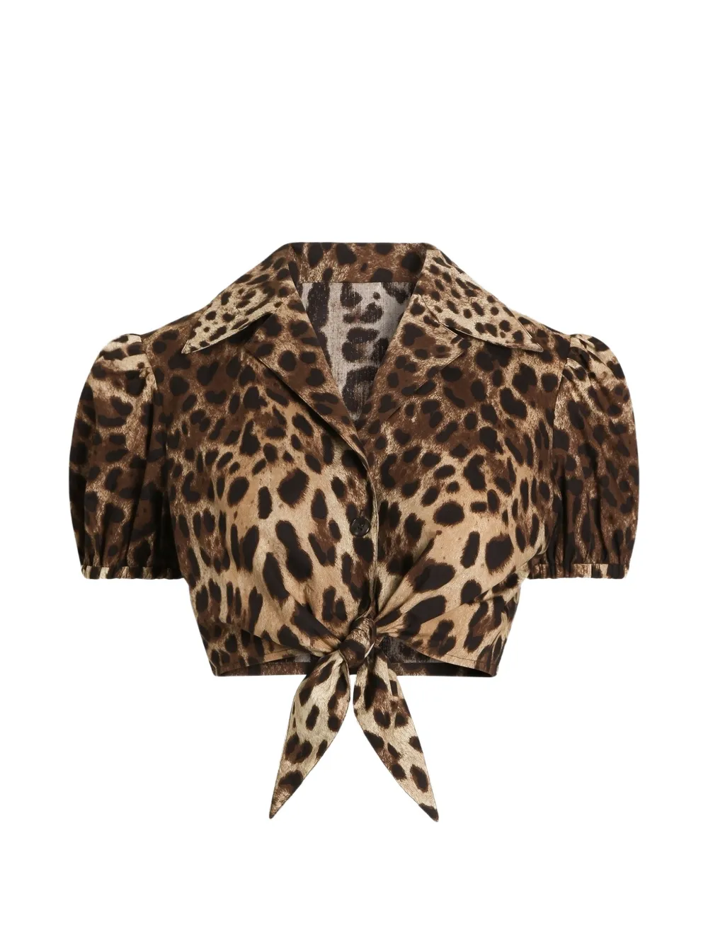 Dolce & Gabbana leo-print poplin shirt - Neutrals