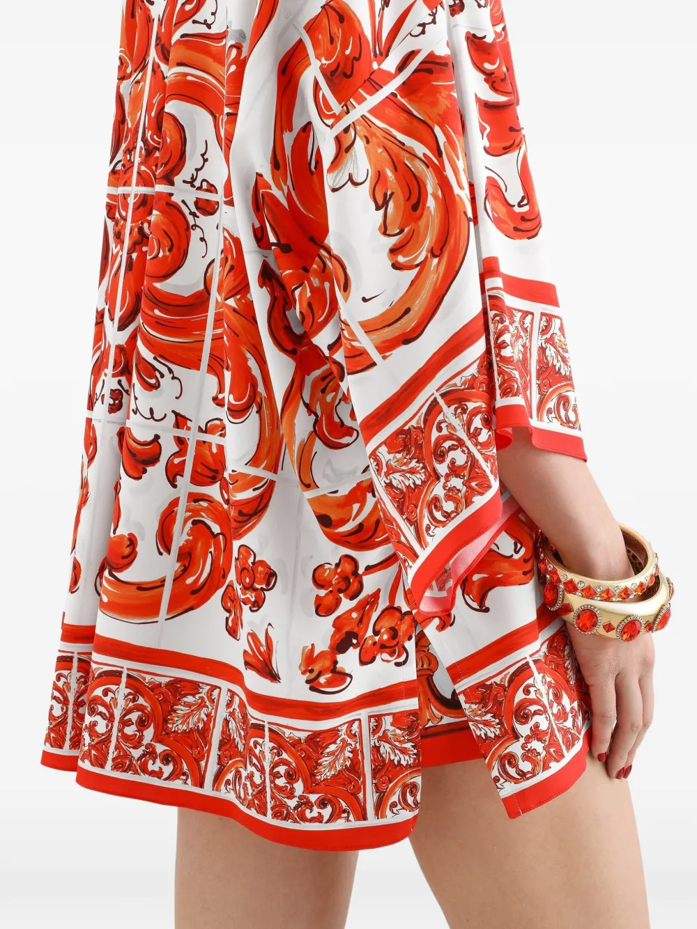 Dolce & Gabbana Blouse met Majolica-print Wit