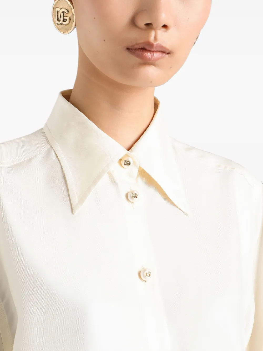 Dolce & Gabbana Zijden overhemd Wit