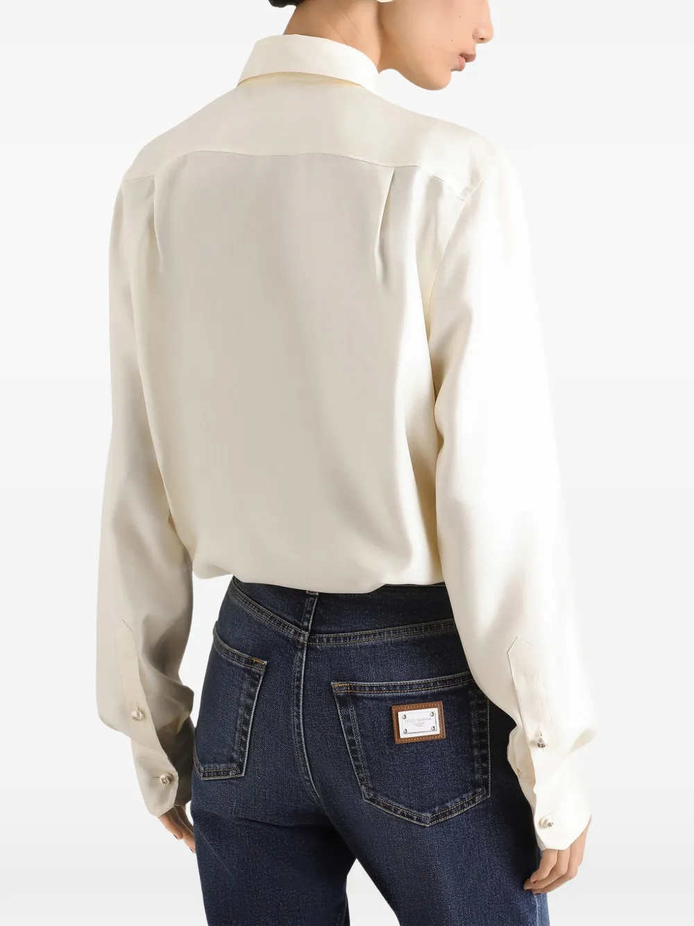 Dolce & Gabbana Zijden overhemd Wit