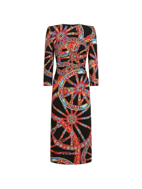 Dolce & Gabbana Carretto-print Charmeuse dress