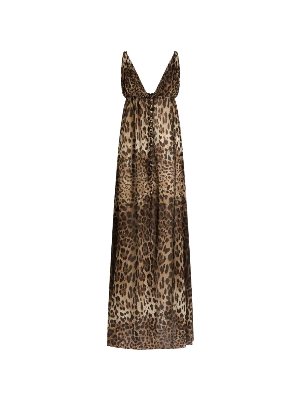 Dolce & Gabbana leo-print stretch sheer dress - Nude