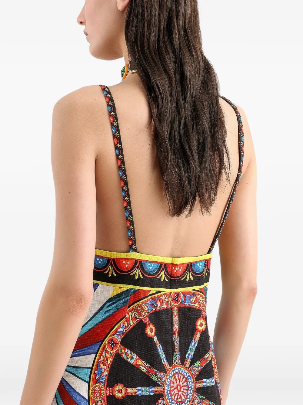 Dolce & Gabbana Mini-jurk met Carretto-print Wit