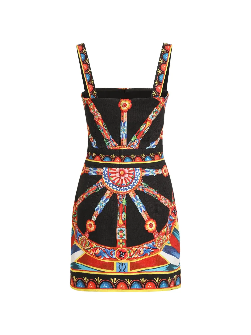 Dolce & Gabbana Mini-jurk met Carretto-print Zwart