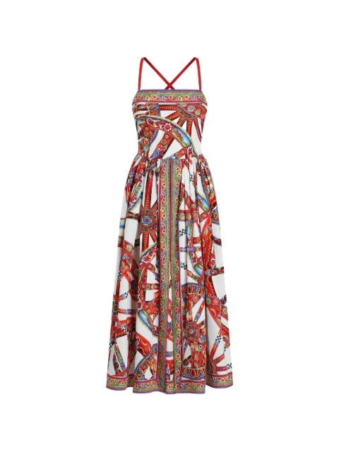 Dolce & Gabbana Carretto-print poplin short dress