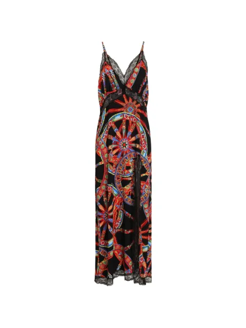 Dolce & Gabbana Carretto-print Charmeuse slip dress