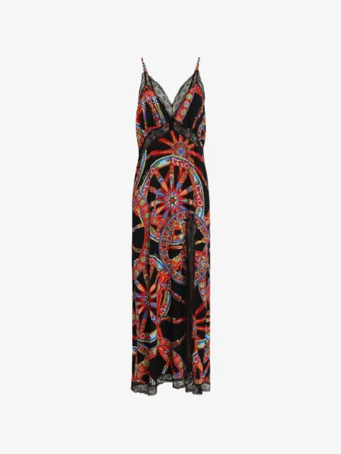 Dolce & Gabbana slip dress Charmeuse con estampado Carretto
