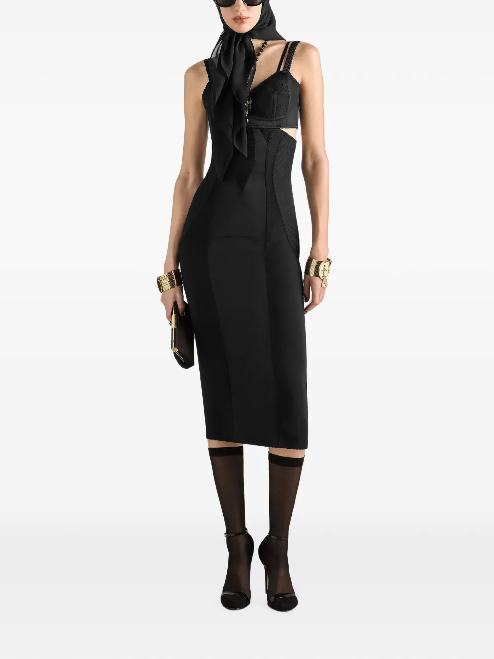 Dolce & Gabbana Midi-jurk Zwart