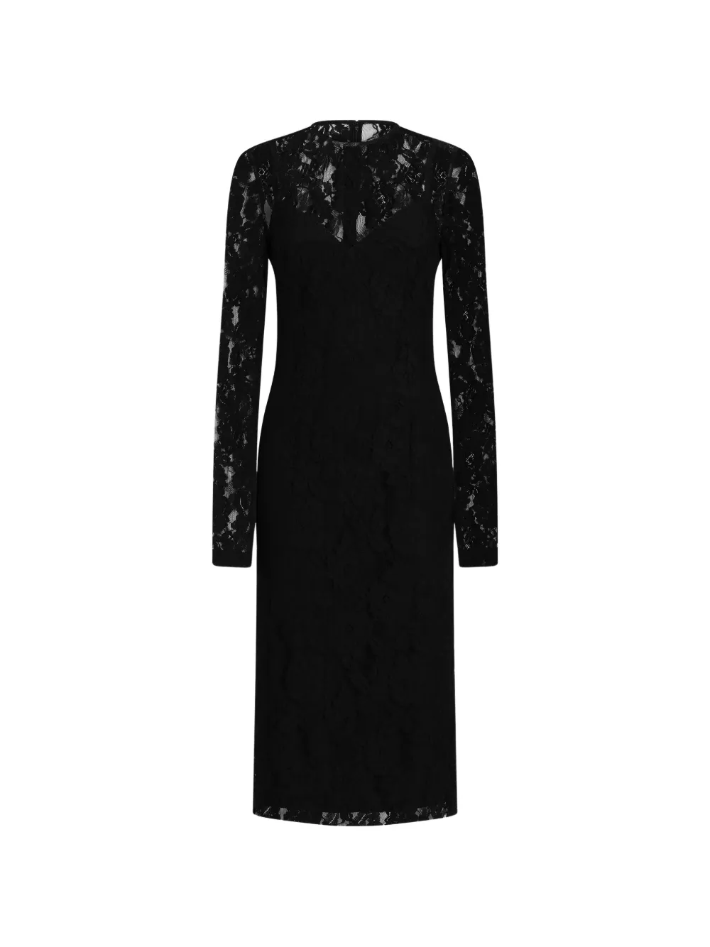 Dolce & Gabbana Midikleid aus Spitze - Schwarz
