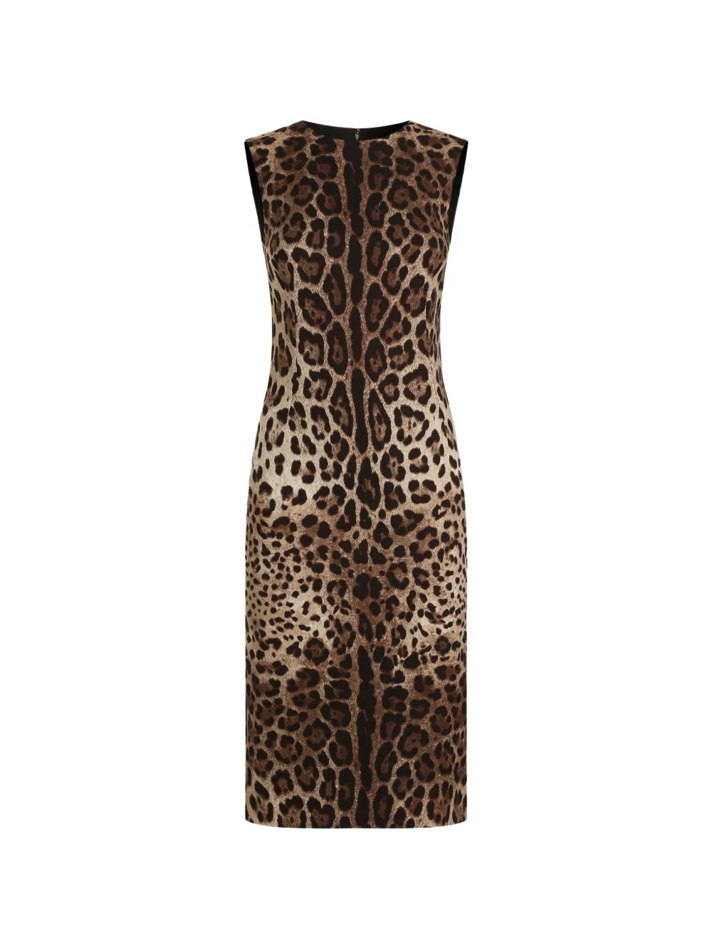 Dolce & Gabbana Charmeuse jurk met luipaard-print Beige