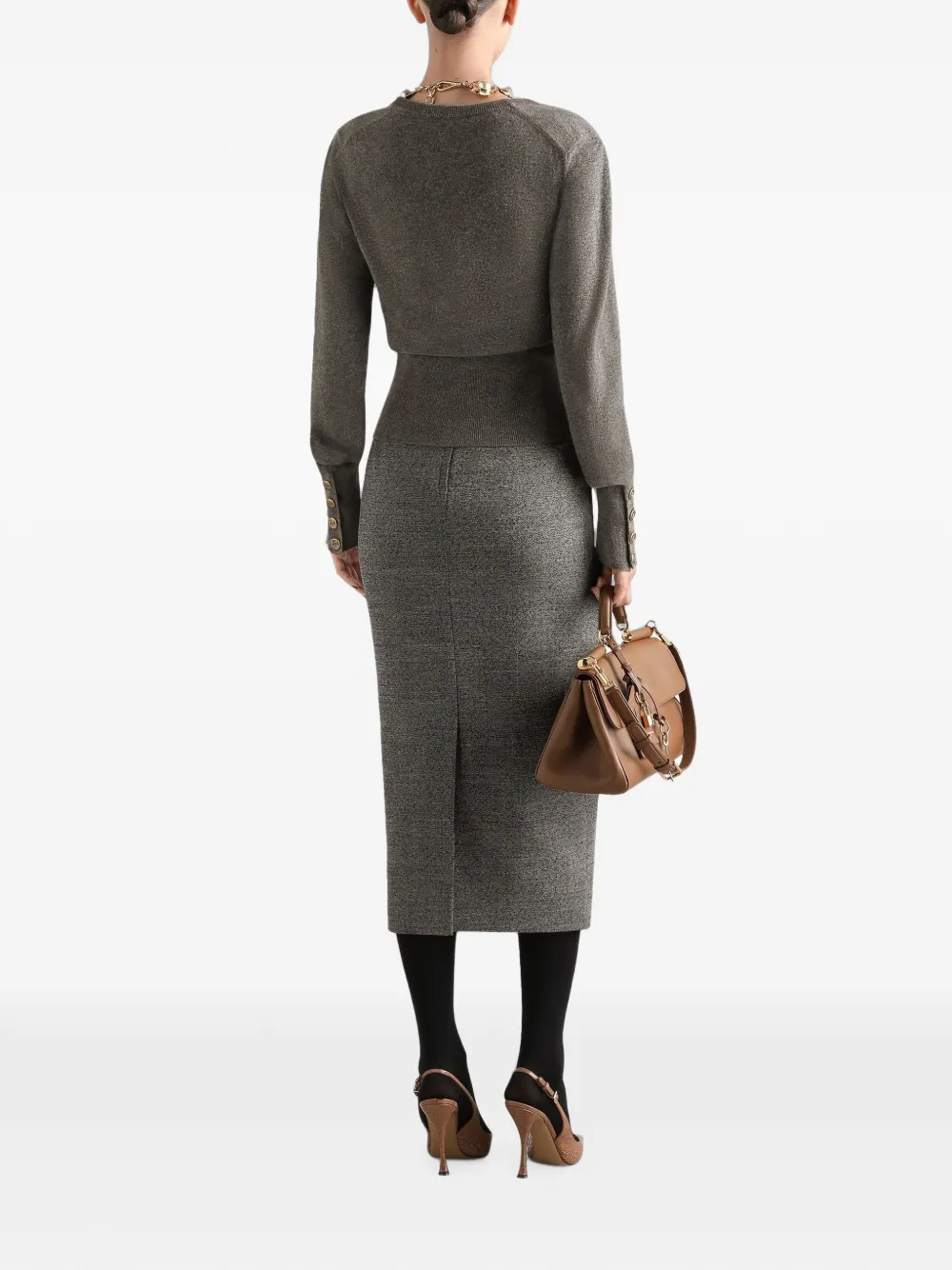 Dolce & Gabbana wool sheath dress Grijs