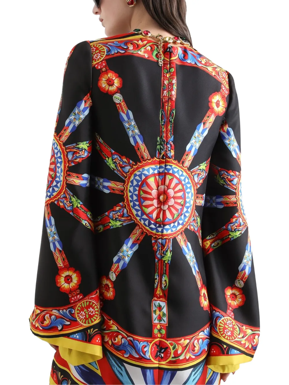 Dolce & Gabbana Twill jurk met print Zwart