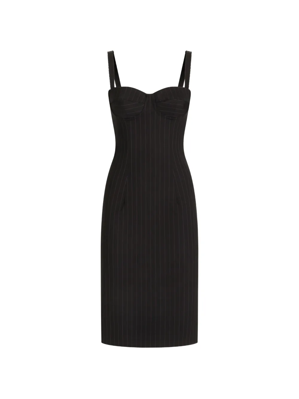 Dolce & Gabbana Abito gessato in lana - Nero