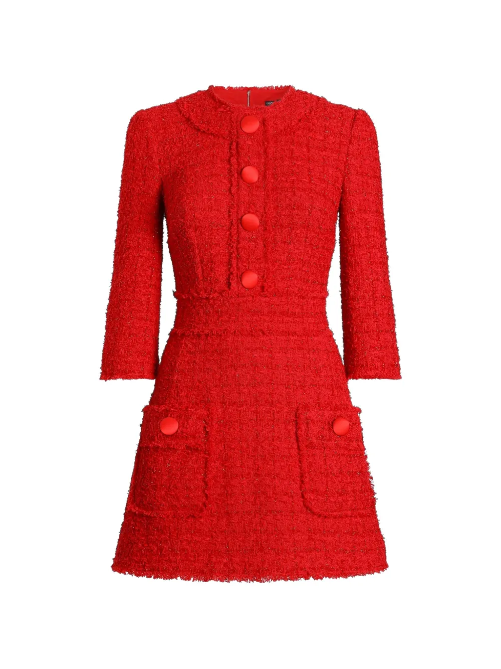 Dolce & Gabbana Kurzes Kleid aus Rachel-Tweed - Rot