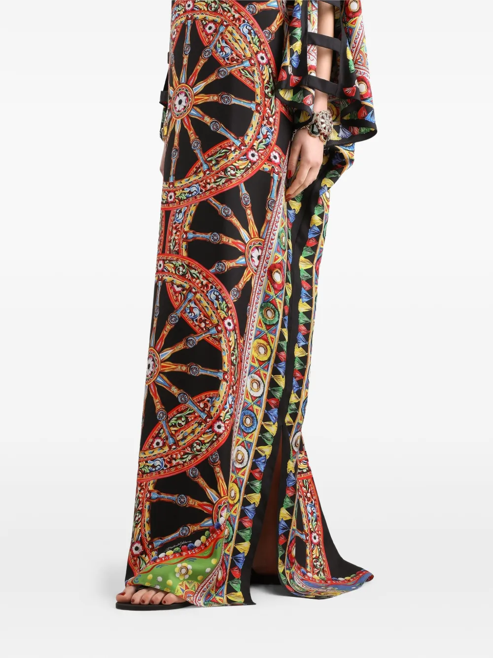 Dolce & Gabbana Twill tuniekjurk met Carretto-print Zwart