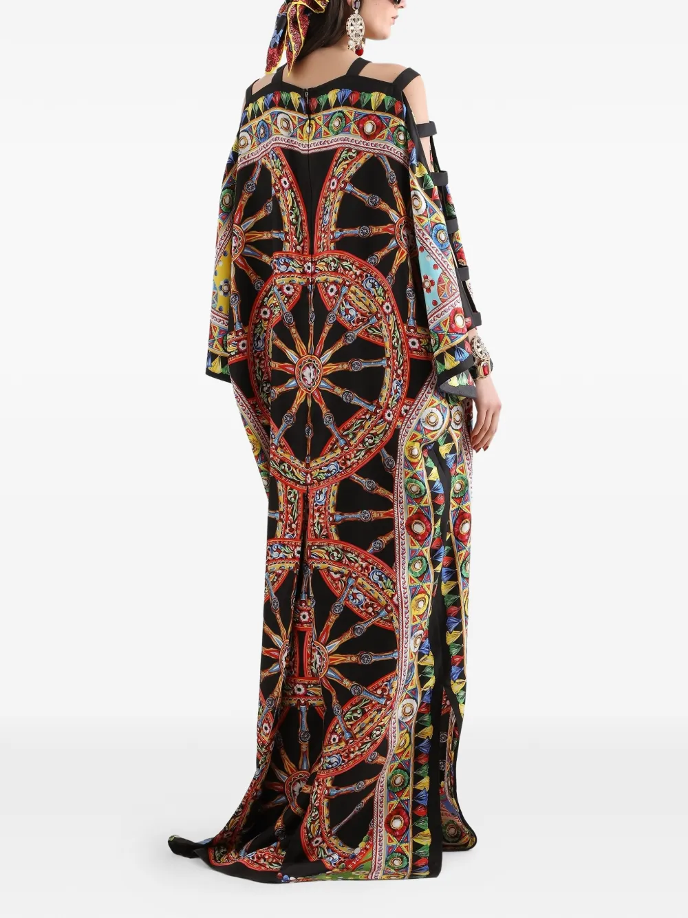 Dolce & Gabbana Twill tuniekjurk met Carretto-print Zwart