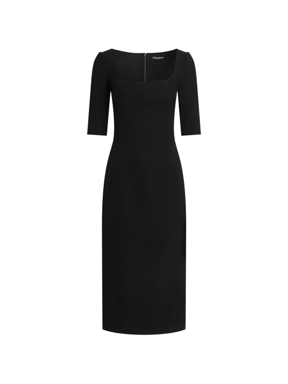 Dolce & Gabbana double wool crêpe dress - Schwarz