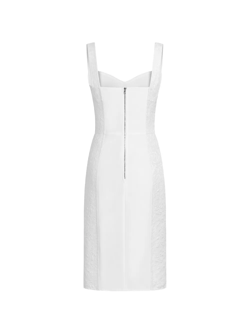 Dolce & Gabbana Mouwloze mini-jurk met brokaat-effect Wit