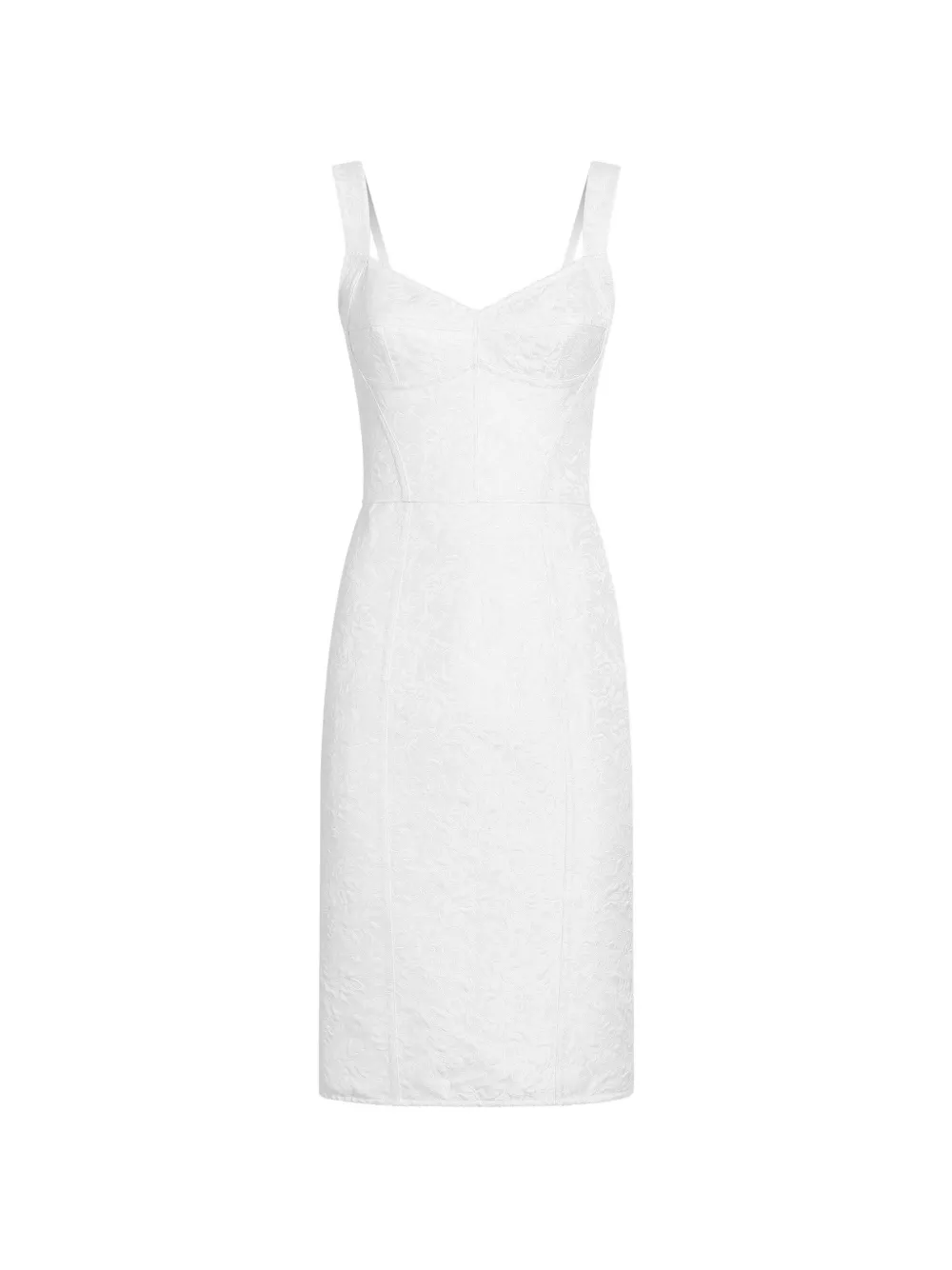 Dolce & Gabbana corsetry brocade dress - Weiß