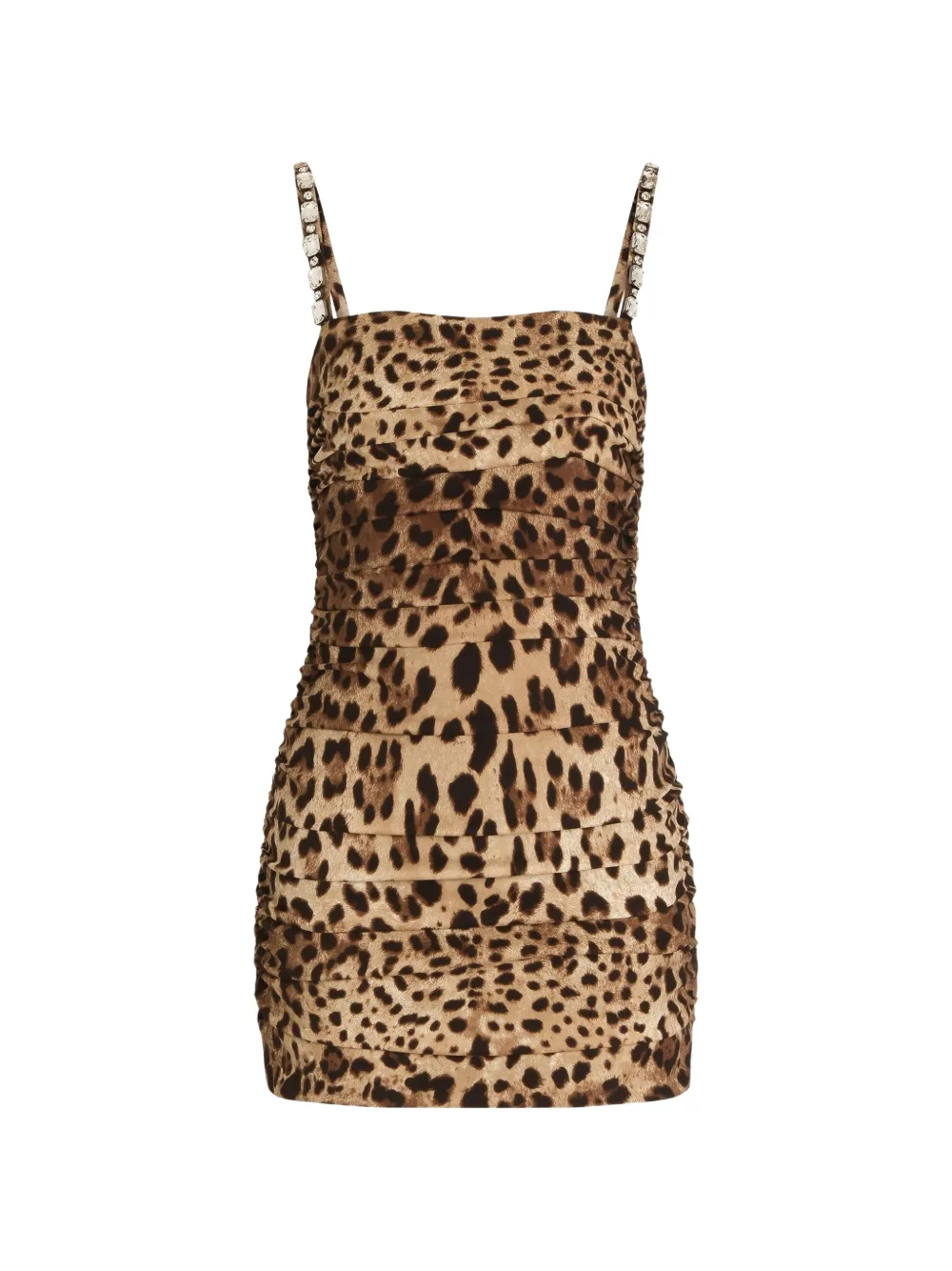 Dolce & Gabbana Abito in charmeuse con stampa - Toni neutri