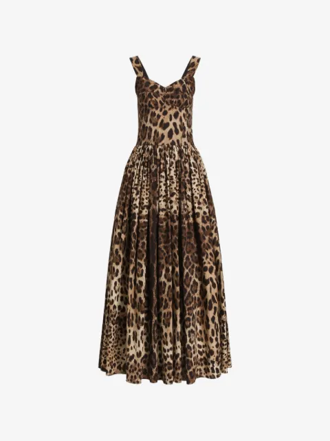 Dolce & Gabbana robe en popeline imprimée léo