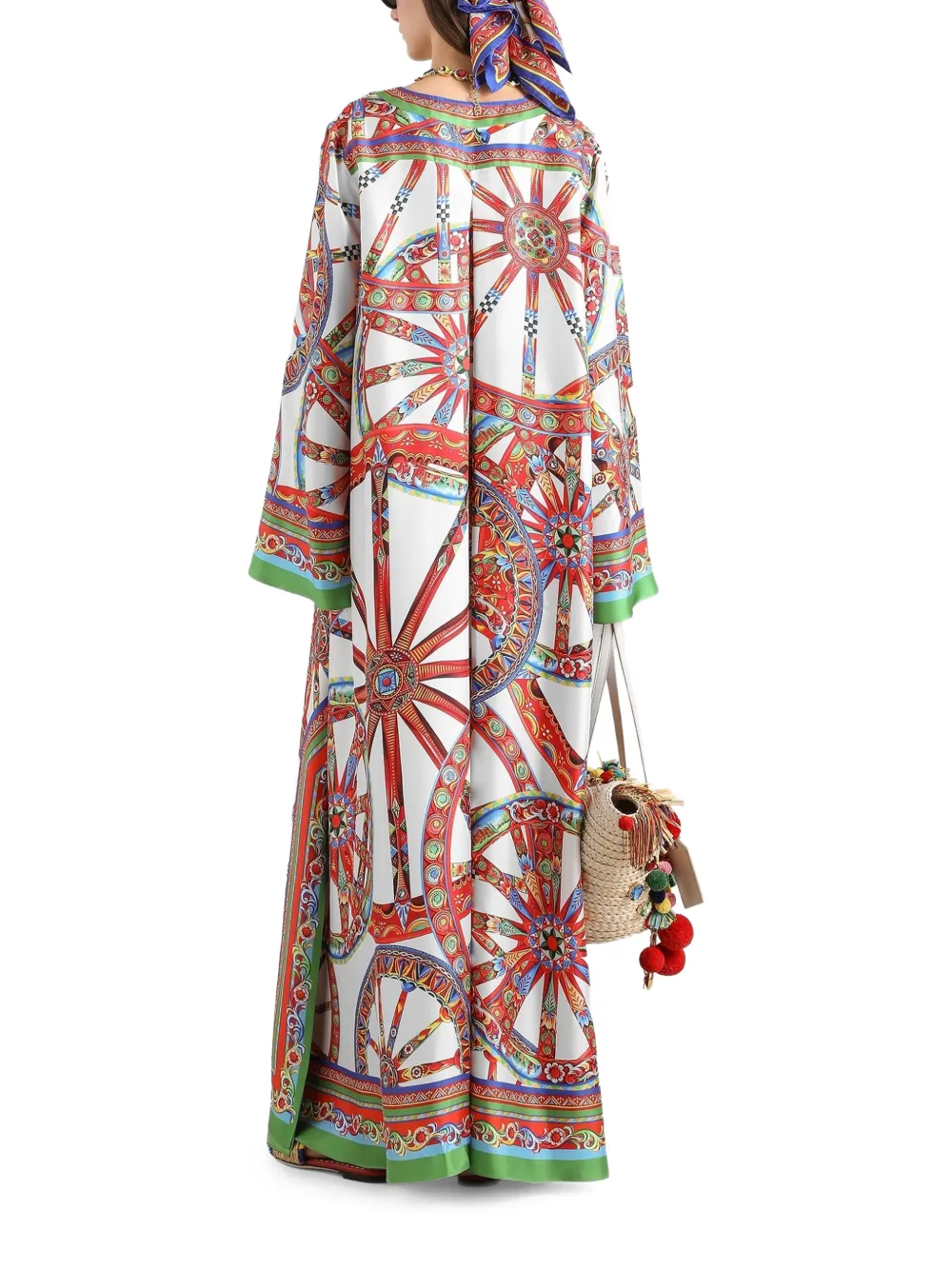 Dolce & Gabbana Twill tuniekjurk met Carretto-print Wit