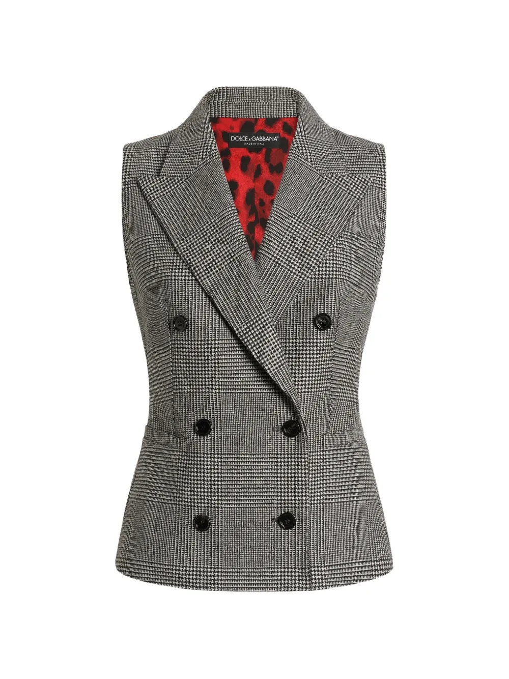 Dolce & Gabbana Canotta in flanella a quadri - Grigio