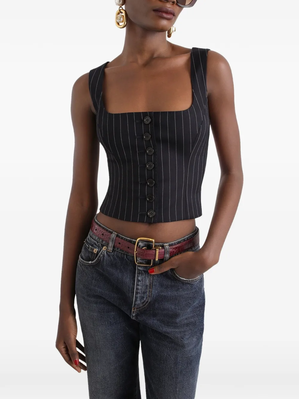 Dolce & Gabbana Gilet gessato - Nero