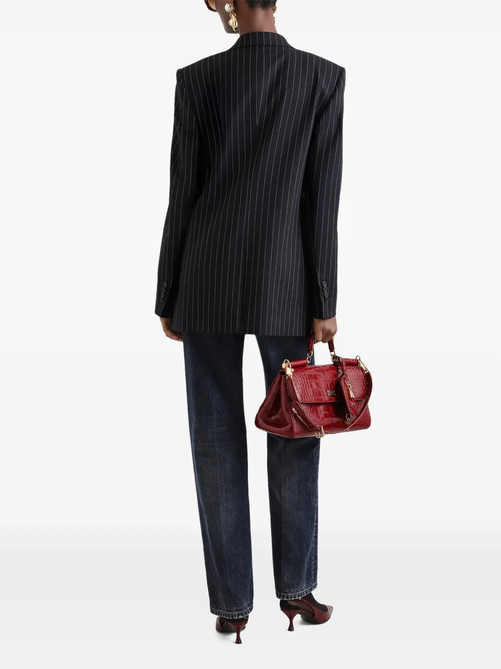 Dolce & Gabbana Gilet met krijtstreep Zwart