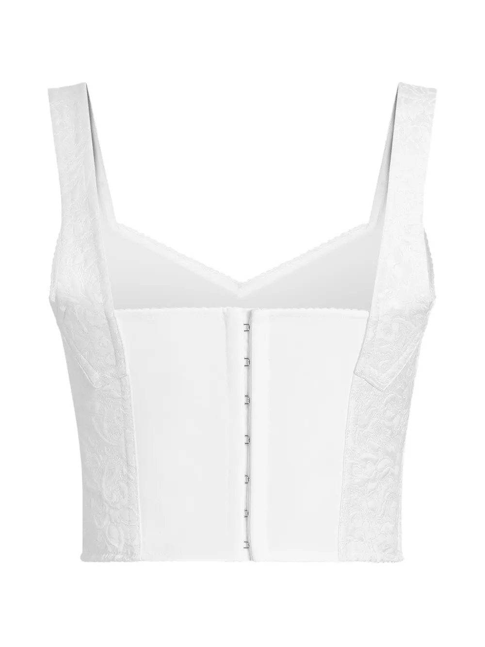 Dolce & Gabbana Brocade Bustier Top Wit