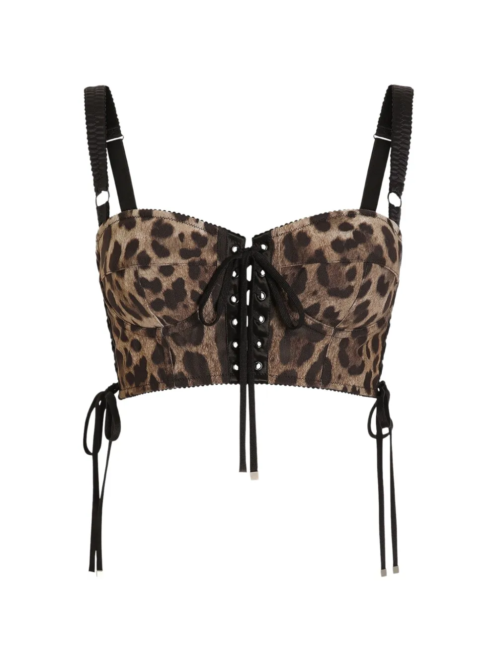 Dolce & Gabbana Top in tessuto elasticizzato con stampa - Toni neutri