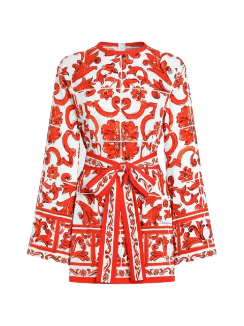 Dolce & Gabbana  camisa con estampado Mayólica