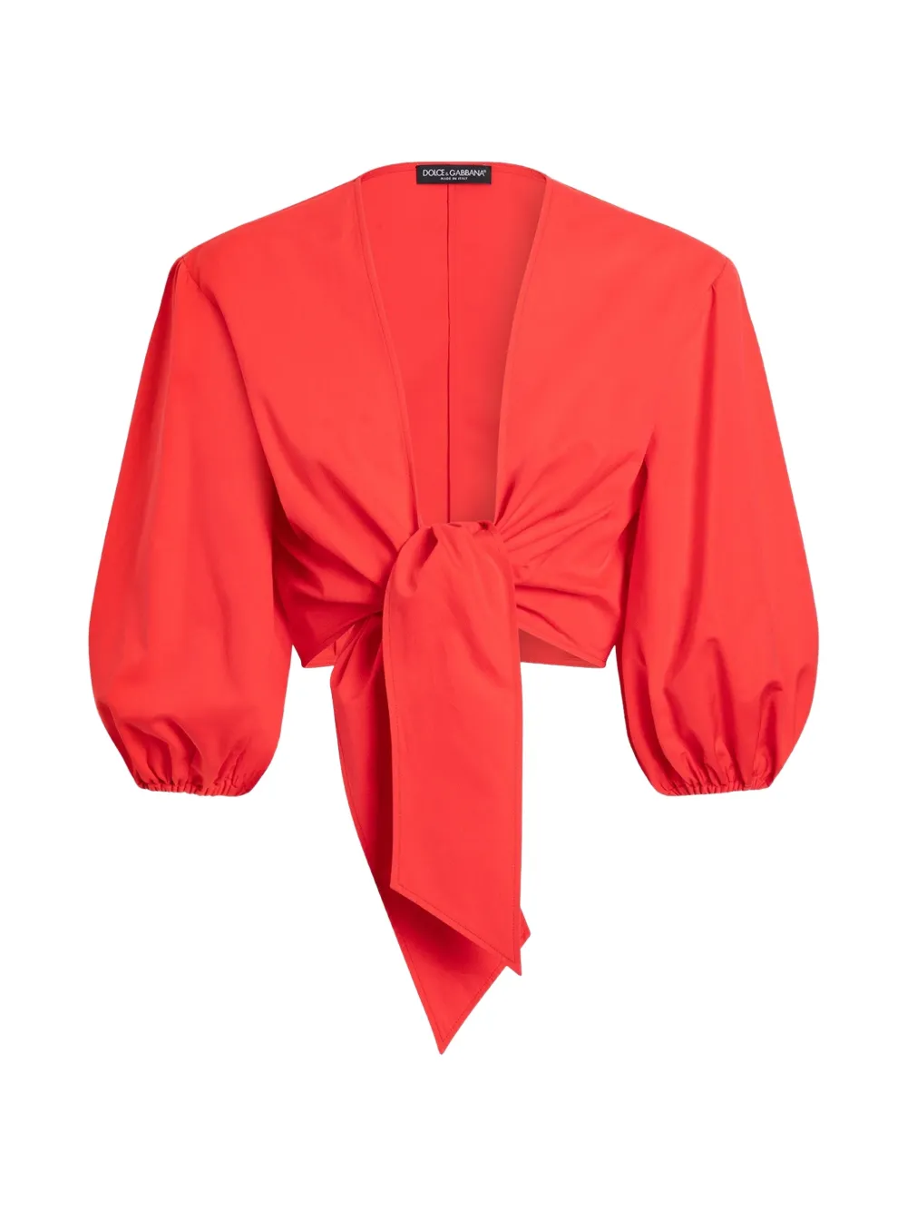 Dolce & Gabbana cotton poplin top - Rosso