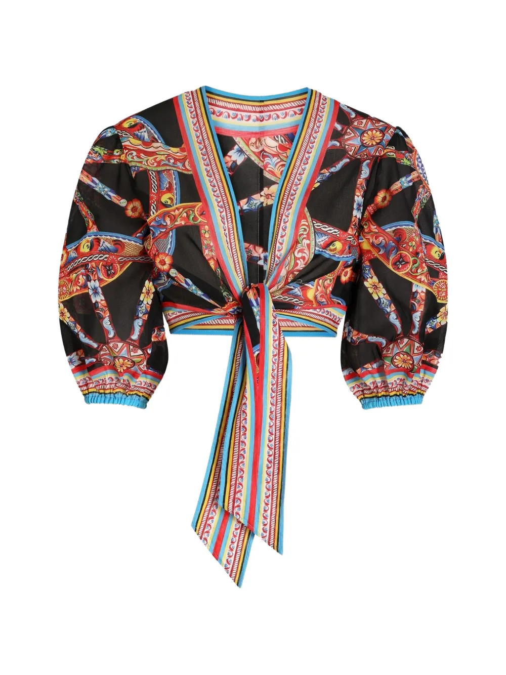 Dolce & Gabbana Top con stampa Carretto - Nero
