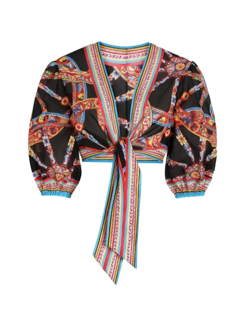 Dolce & Gabbana Carretto-print batiste top