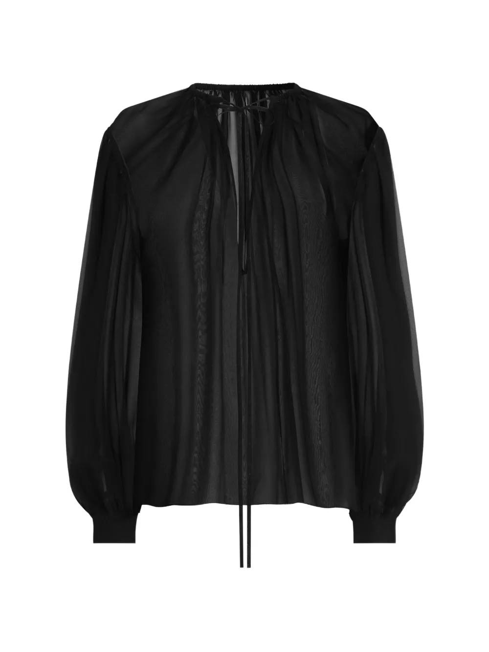 Dolce & Gabbana Top in chiffon di seta - Nero