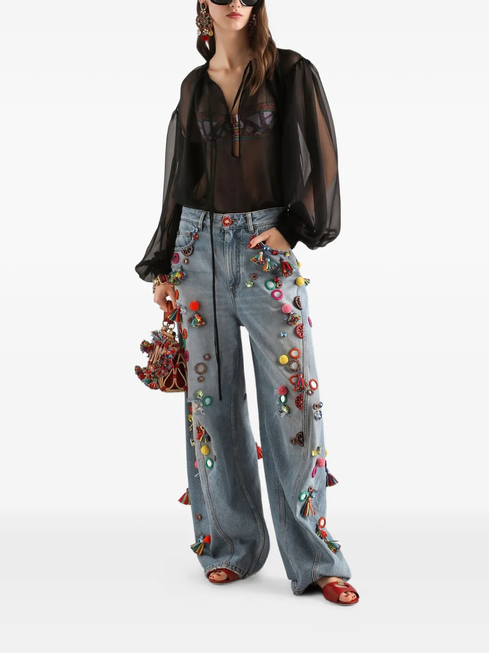 Dolce & Gabbana Zijden top Zwart