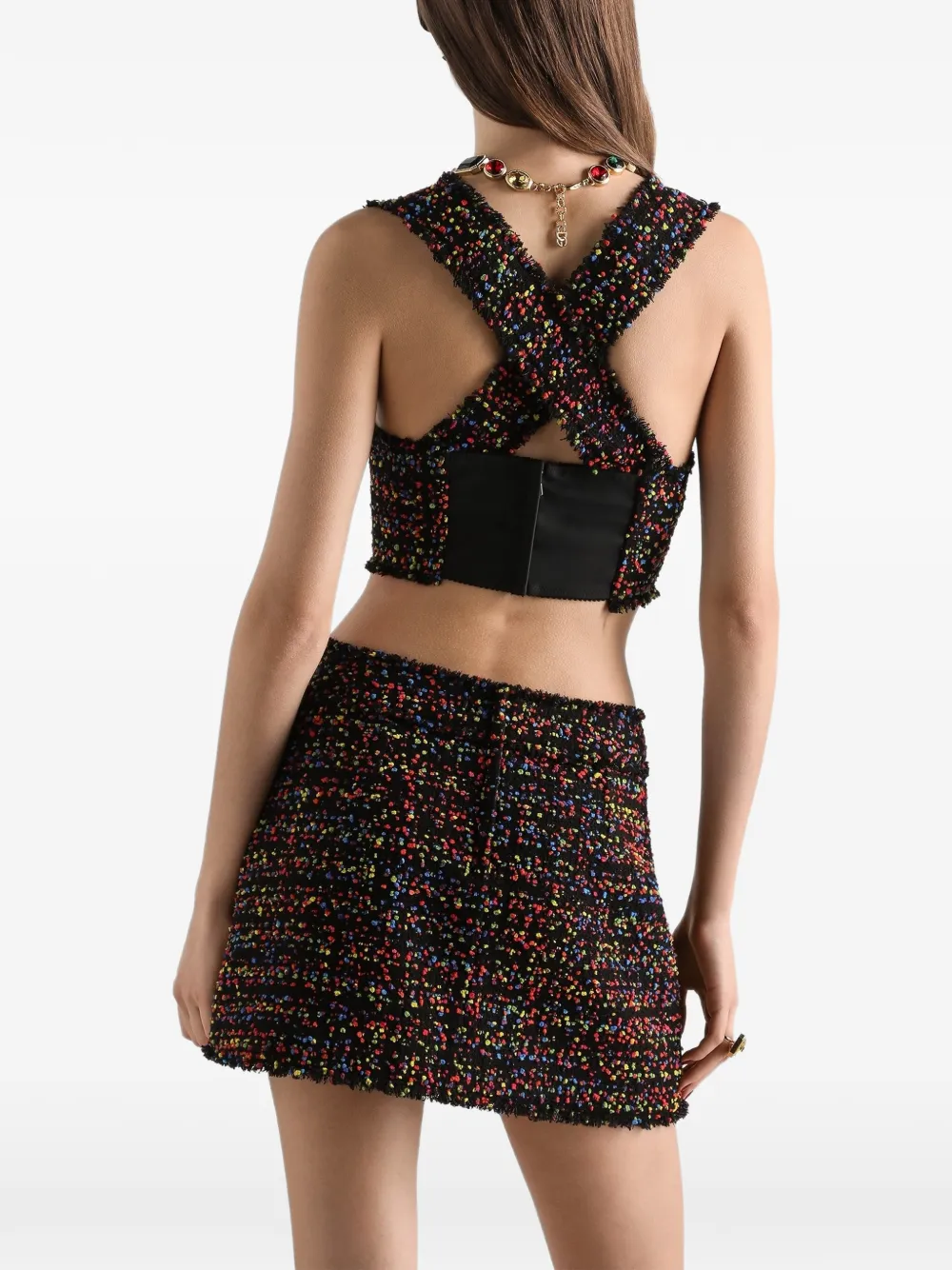 Dolce & Gabbana Tweed top Zwart