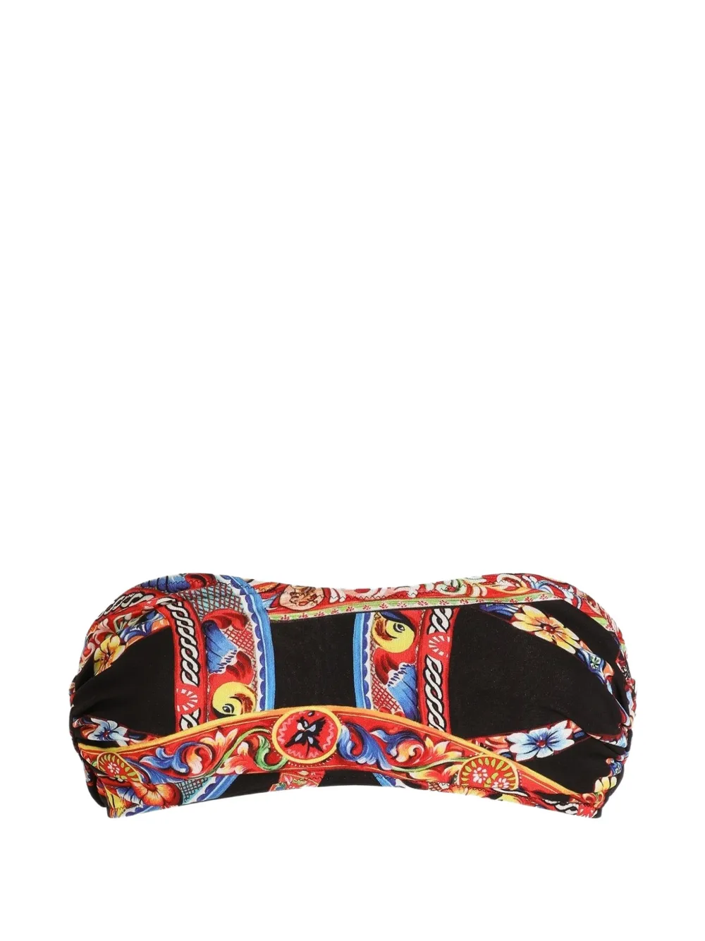Dolce & Gabbana Viskose-Jersey-Top mit Carretto-Print - Schwarz