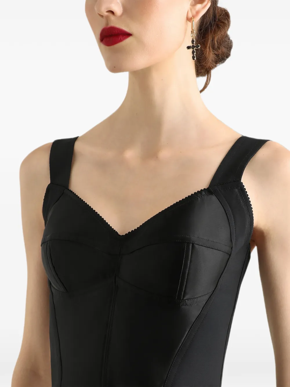 Dolce & Gabbana Bodycon bustier top Zwart