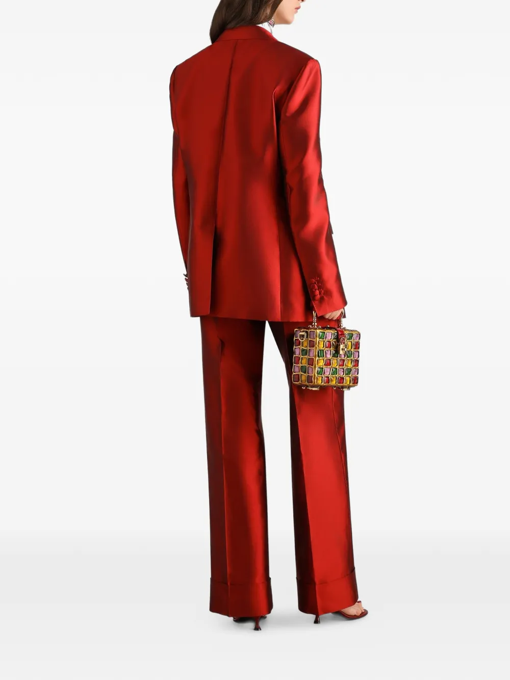 Dolce & Gabbana Charmeuse top met Carretto-print Zwart