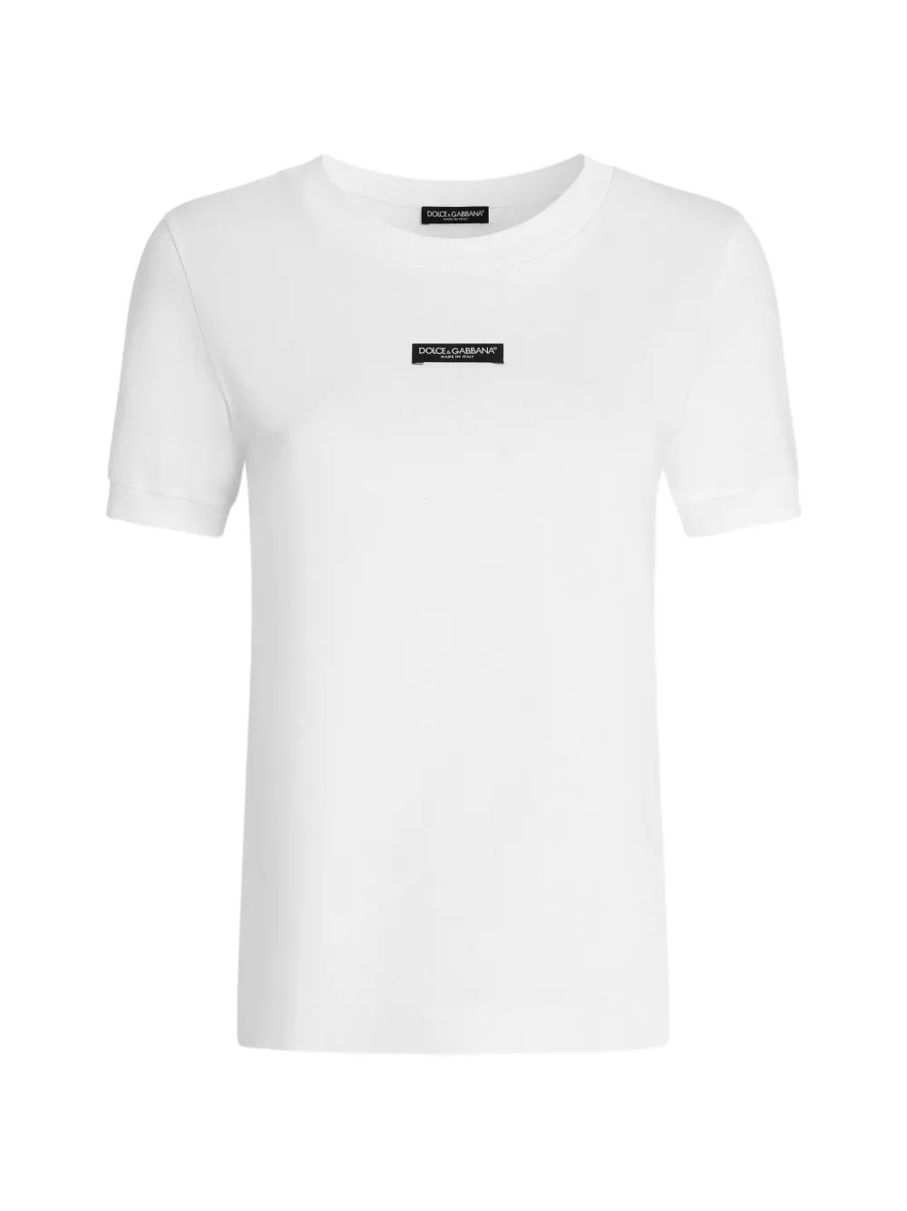 Dolce & Gabbana T-shirt in jersey con ricamo DG - Bianco