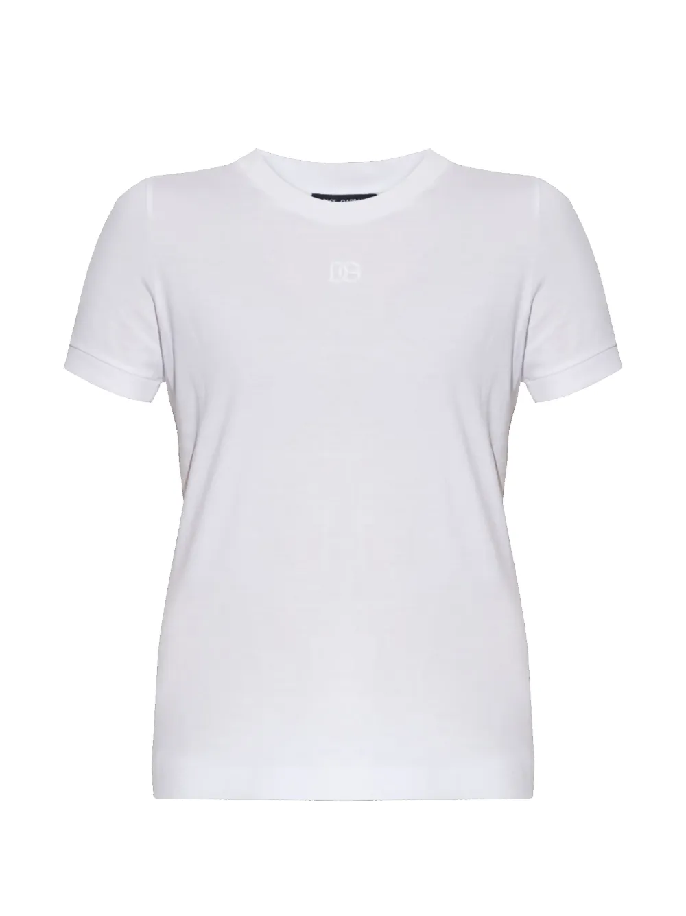 Dolce & Gabbana T-shirt in jersey con ricamo DG - Bianco