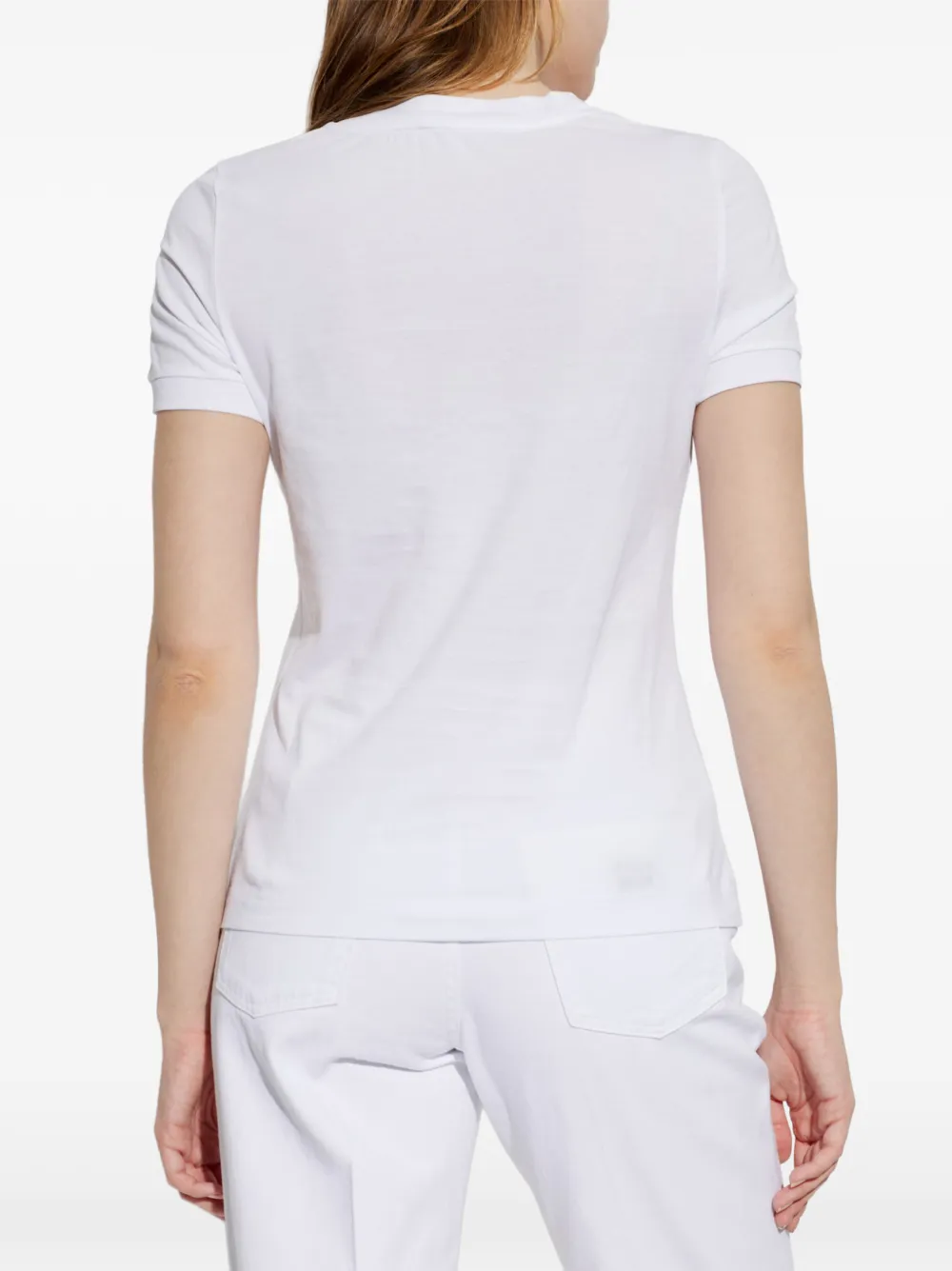 Dolce & Gabbana Jersey T-shirt met DG-borduurwerk Wit