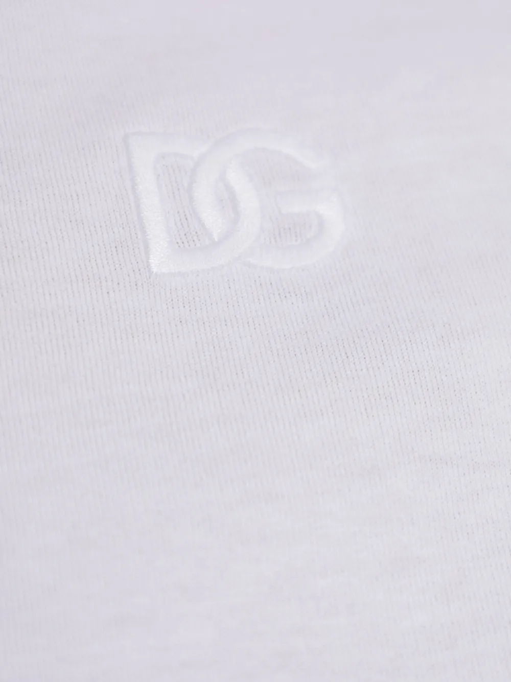 Dolce & Gabbana Jersey T-shirt met DG-borduurwerk Wit