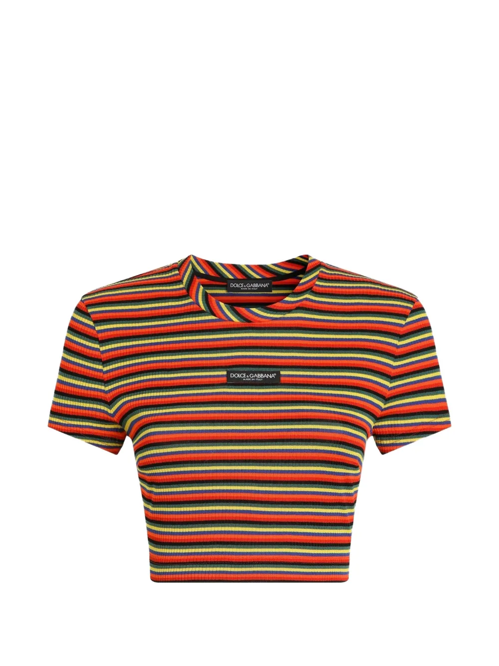 Dolce & Gabbana Gestreiftes T-Shirt - Orange