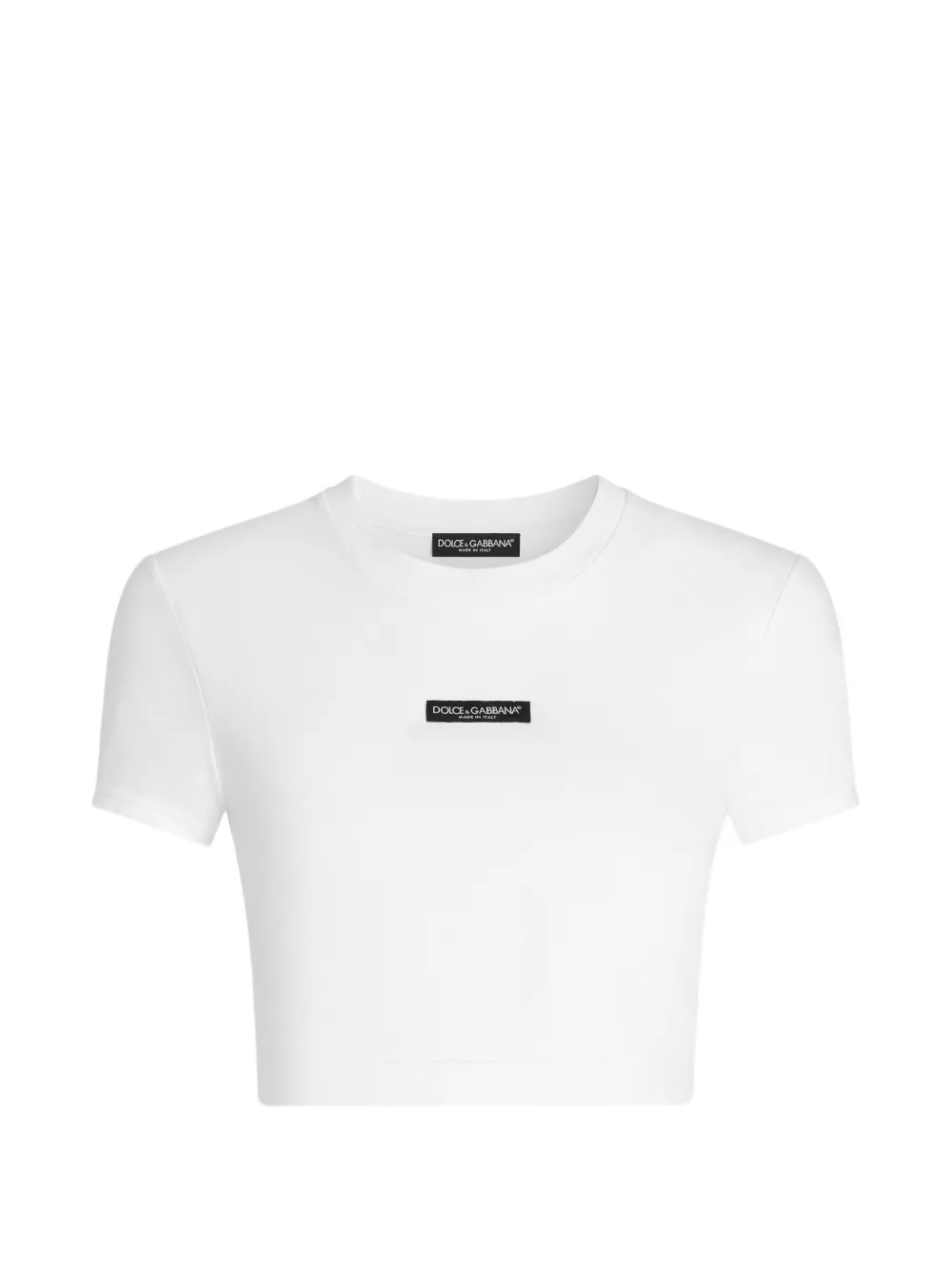 Dolce & Gabbana T-shirt in jersey con logo - Bianco
