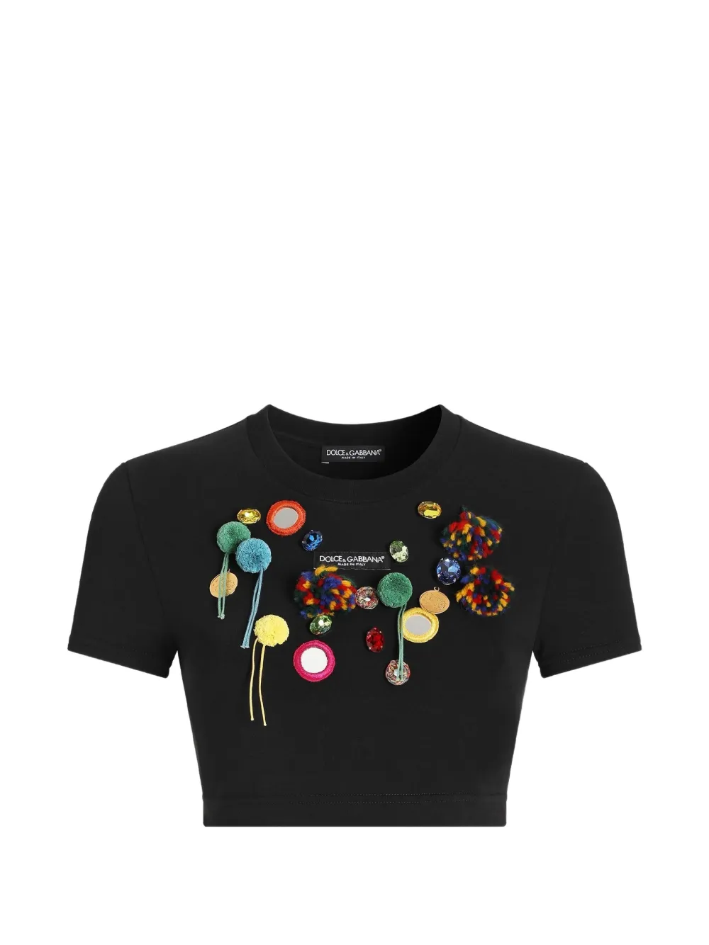 Dolce & Gabbana T-Shirt mit Applikationen - Schwarz