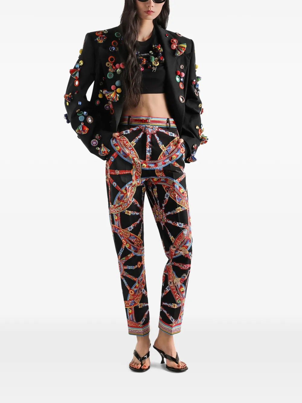 Dolce & Gabbana Jersey T-shirt met applicaties Zwart